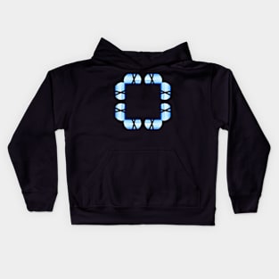 Blue square Kids Hoodie